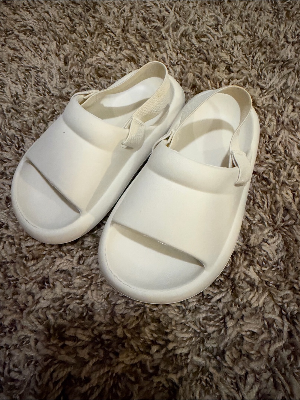 Zara Kids Cream Slip-On Open-Toe Sandals